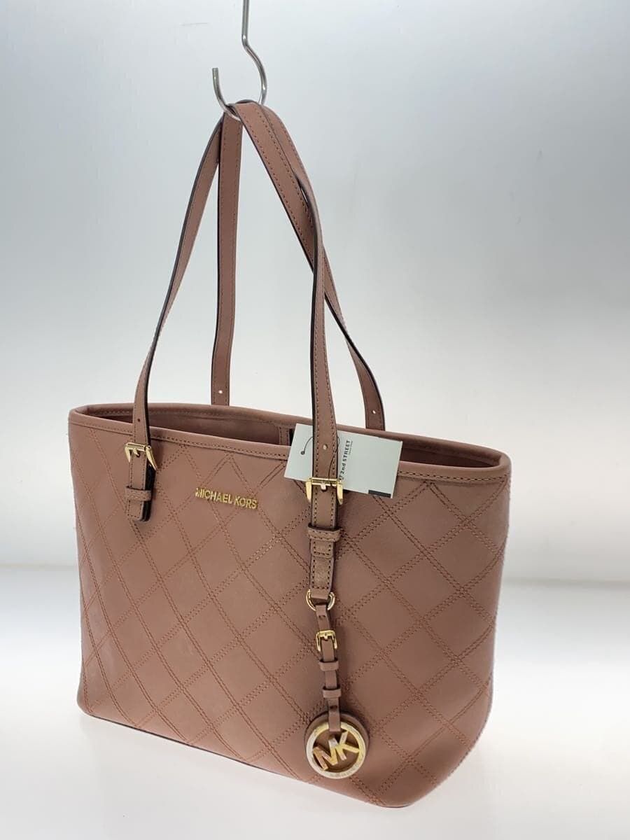 MICHAEL KORS Stitch Tote Bag Faux Leather PNK Solid 30F5GTVT1T 2