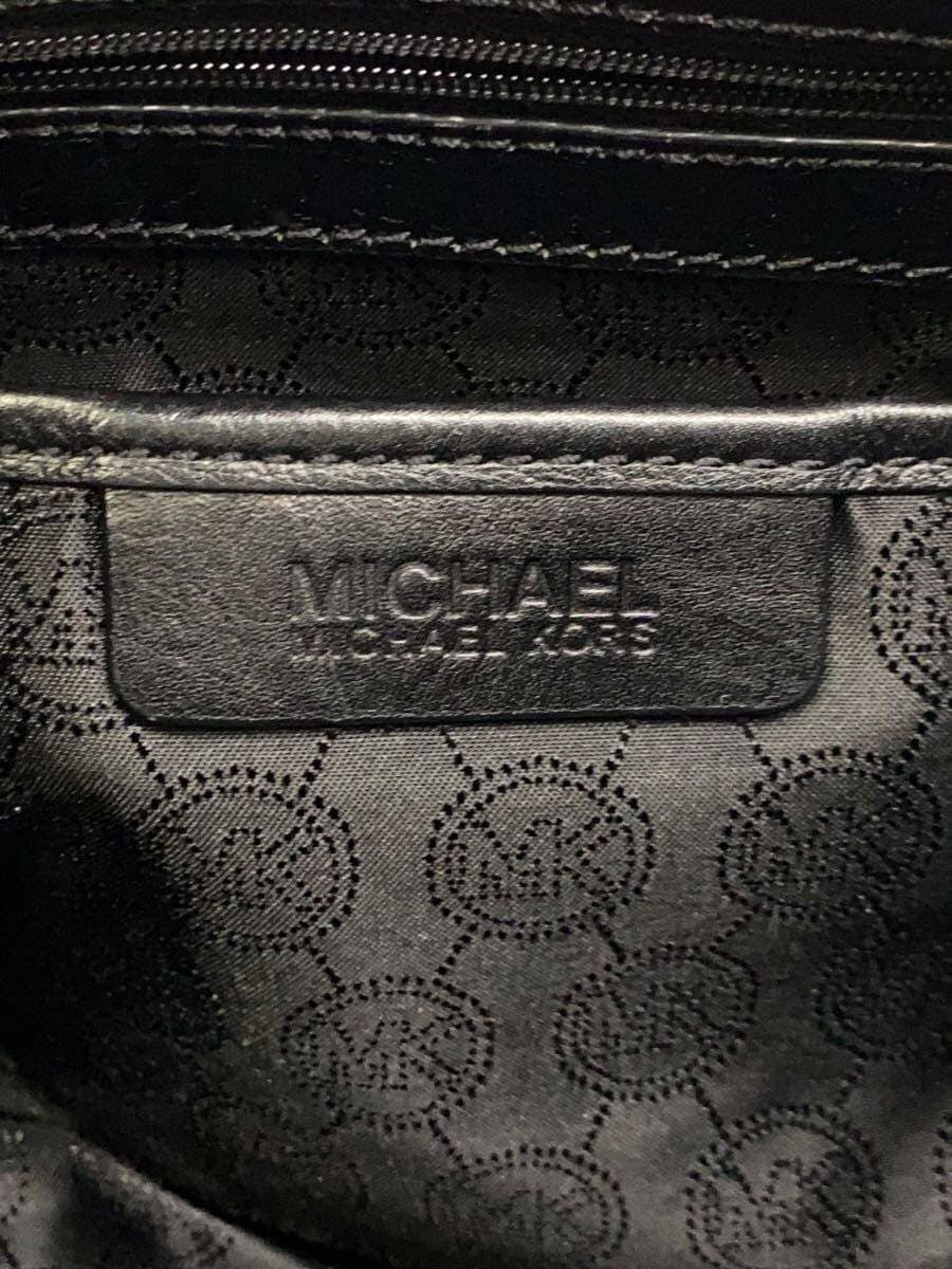 MICHAEL KORS Purse E Jet Set Tote Bag Faux Leather BLK All-over Pattern 5