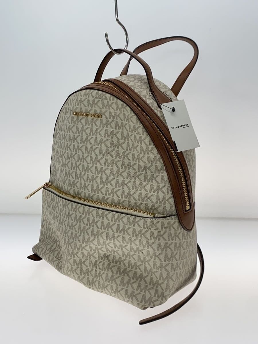 MICHAEL KORS Sheila Medium Logo Backpack PVC WHT All-over pattern 35F3G6HB6B 2