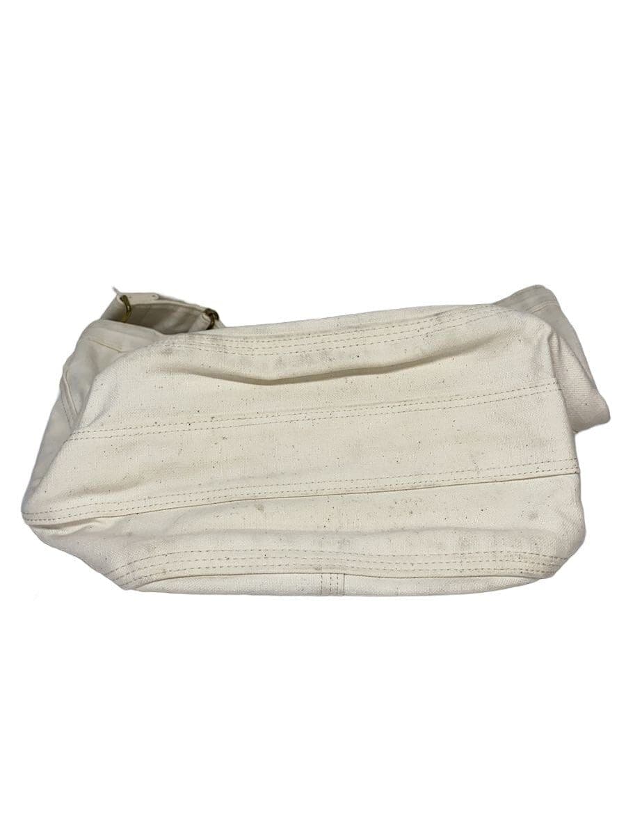 PORTER Canvas Shoulder Bag Canvas WHT Plain 4