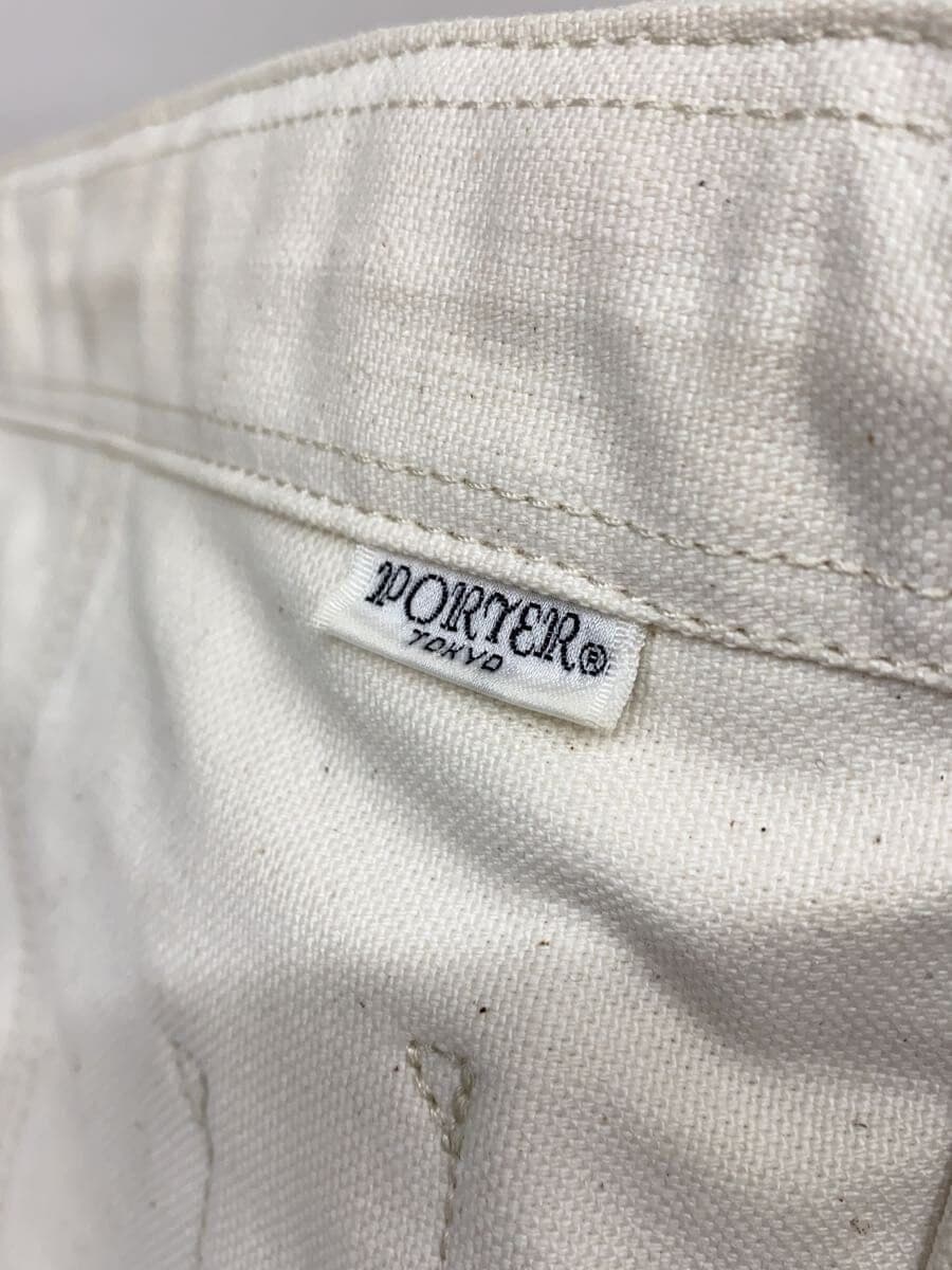 PORTER Canvas Shoulder Bag Canvas WHT Plain 5