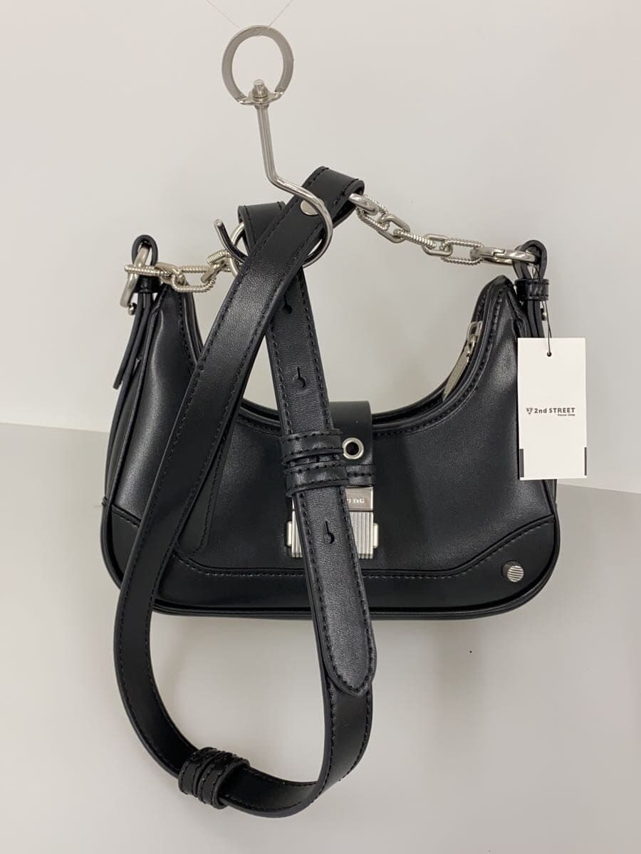 CHARLES&KEITH Belt Shoulder Bag Faux Leather BLK Solid 40271053 3