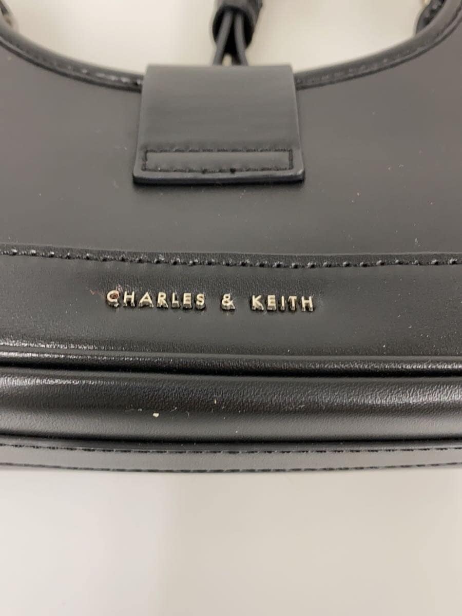 CHARLES&KEITH Belt Shoulder Bag Faux Leather BLK Solid 40271053 5