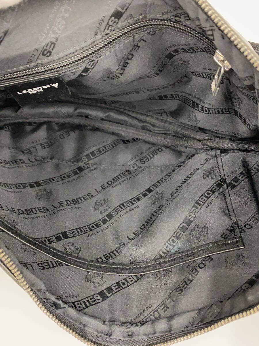 L.E.D.BITES Shoulder Bag Leather BLK Solid 6