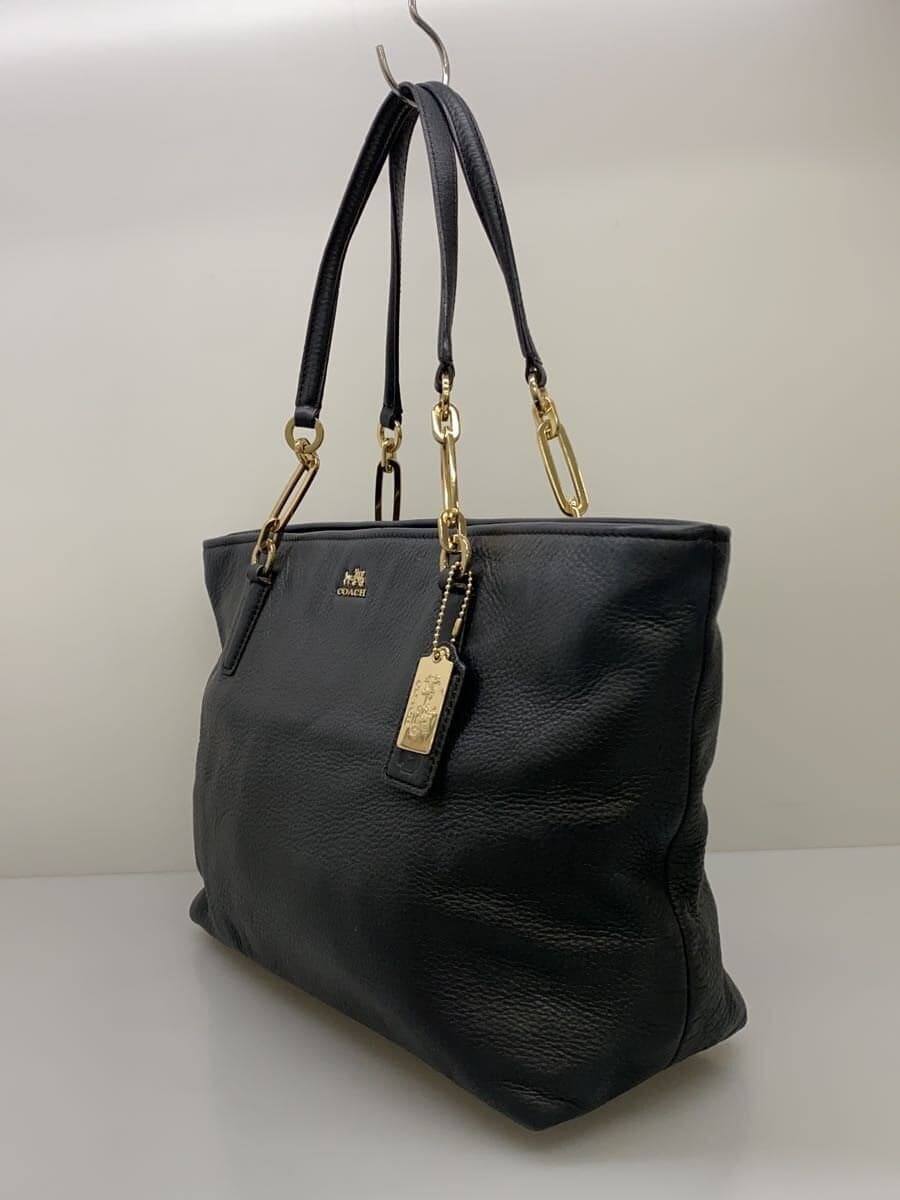 COACH Logo Tote Bag PVC BLK Solid F26805 2
