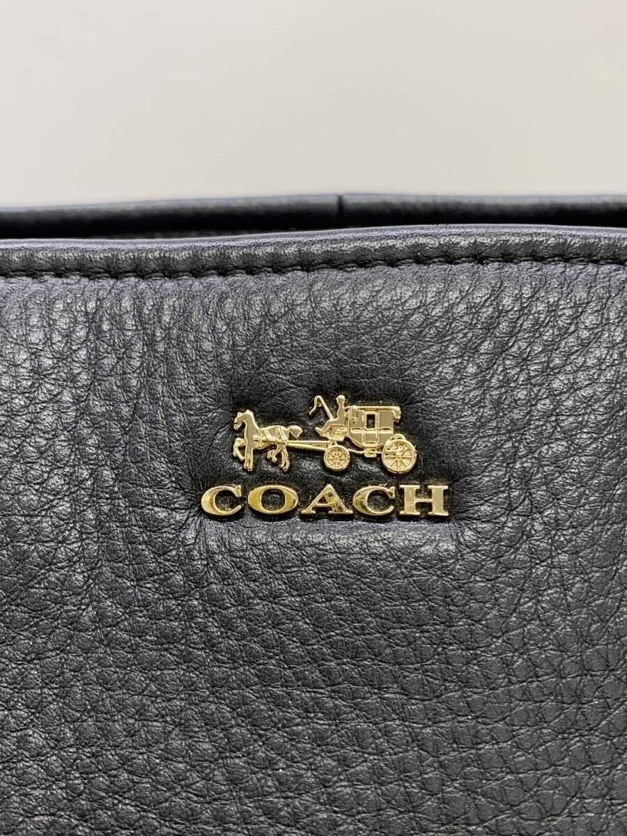 COACH Logo Tote Bag PVC BLK Solid F26805 5