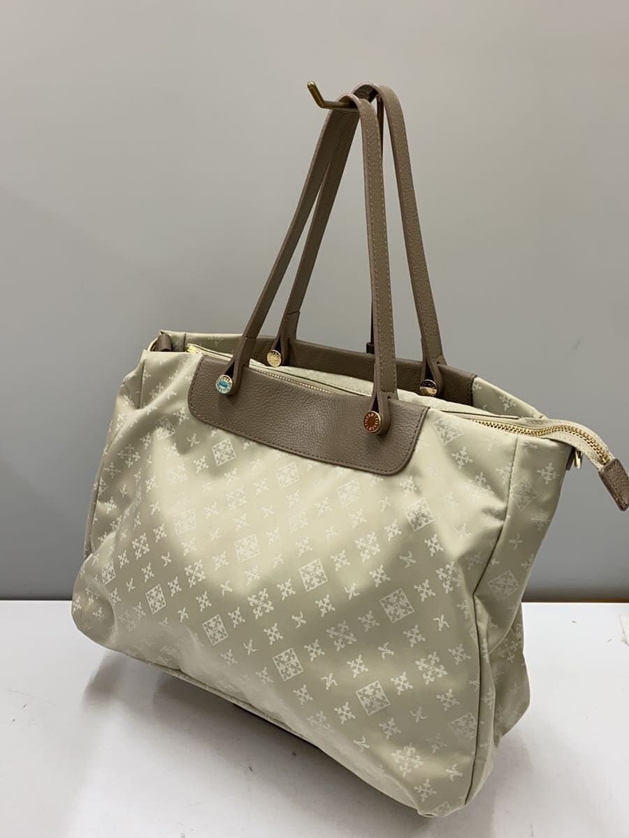 russet Tote Bag Nylon BEG All Over Pattern 2