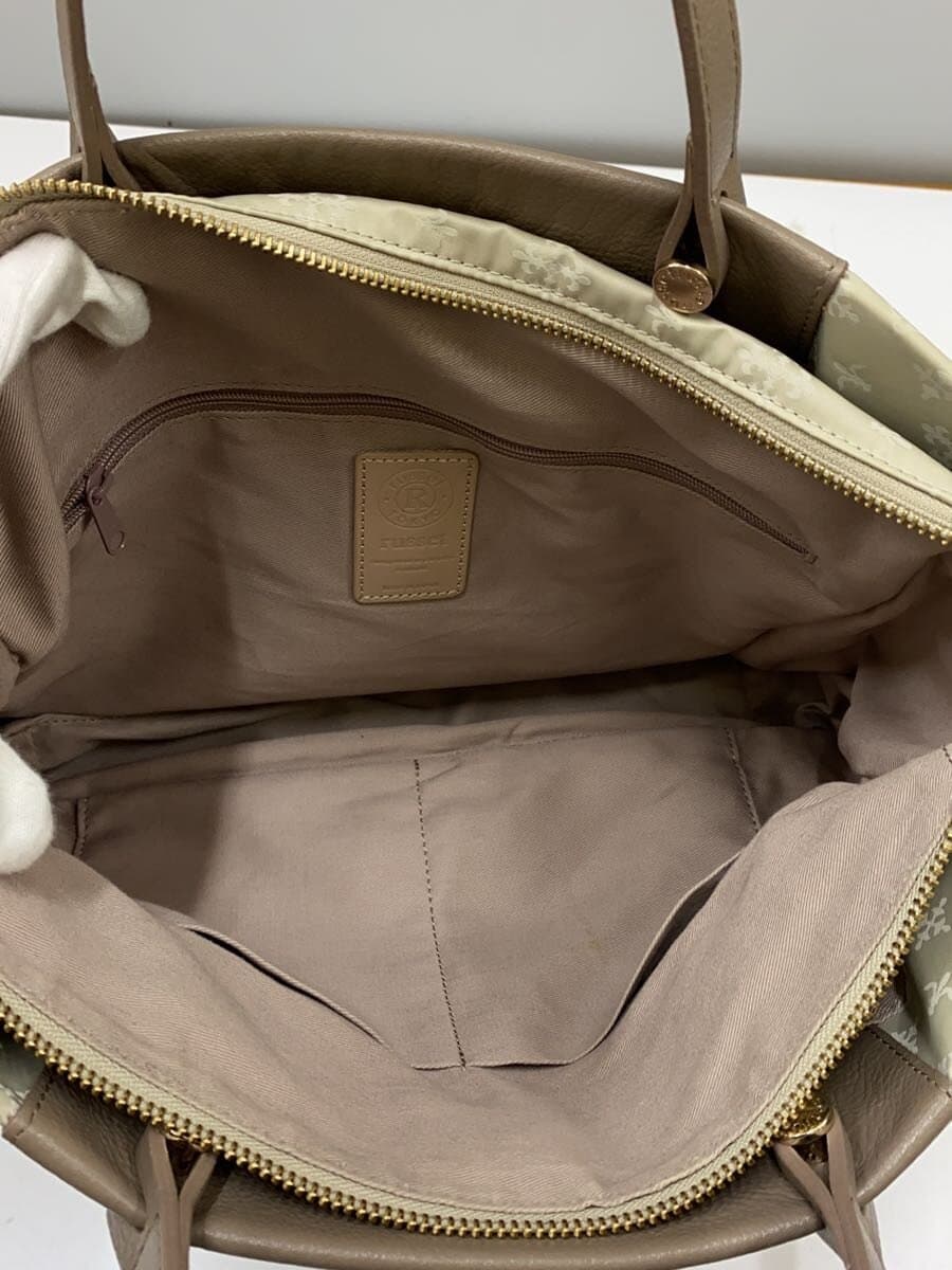 russet Tote Bag Nylon BEG All Over Pattern 6