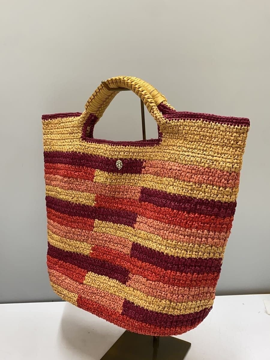 Helen Kaminski PINAMAR-TILE Tote Bag Raffia Multicolor All Over Pattern LBGP04068 2