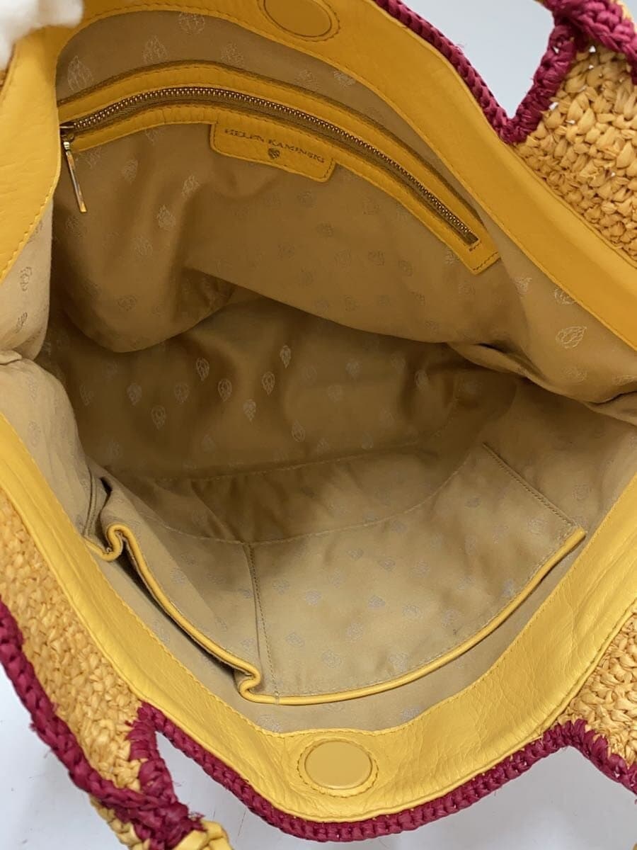 Helen Kaminski PINAMAR-TILE Tote Bag Raffia Multicolor All Over Pattern LBGP04068 6