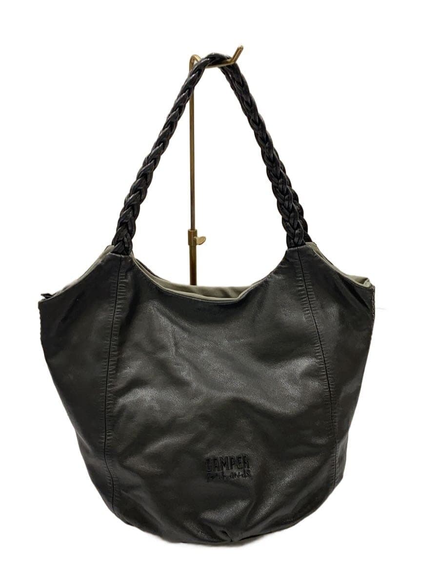 camper Tote Bag Leather BLK