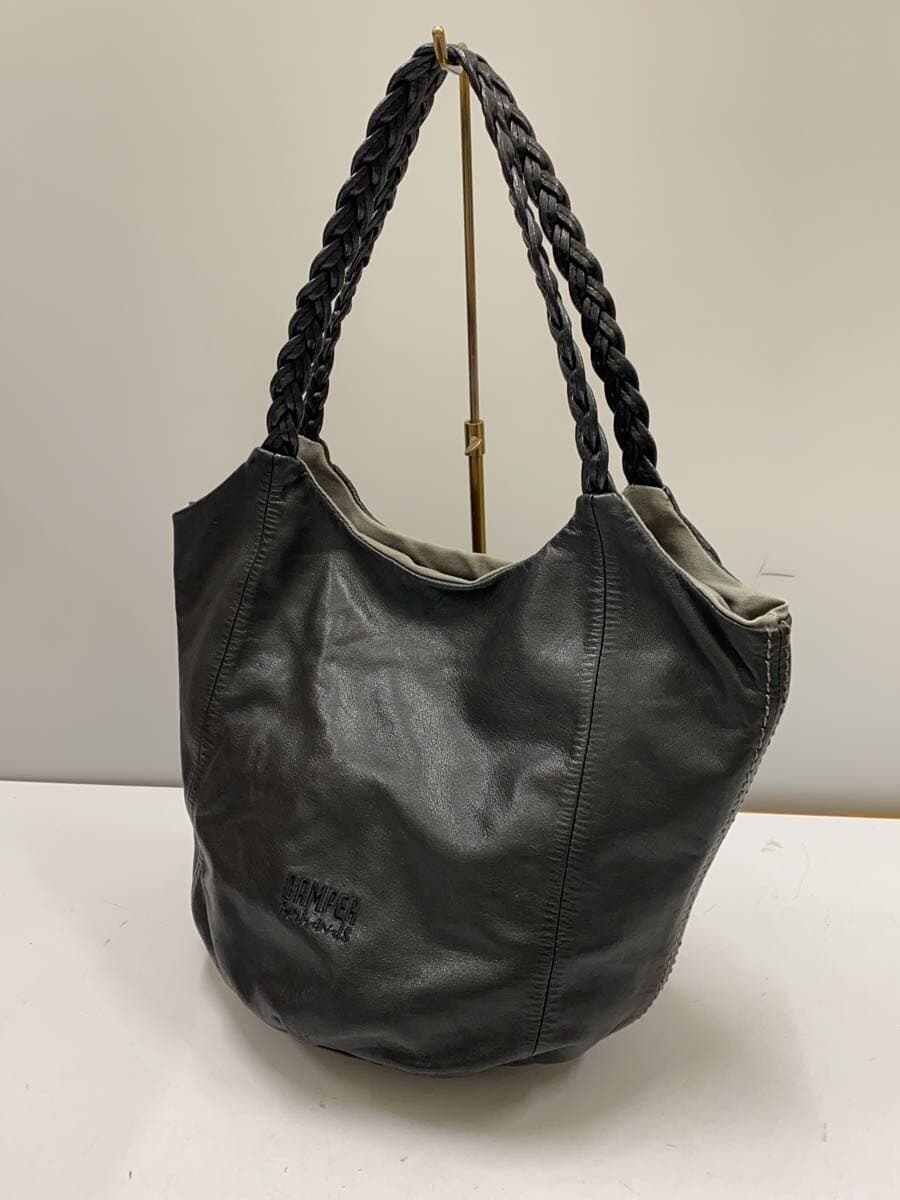 camper Tote Bag Leather BLK 2