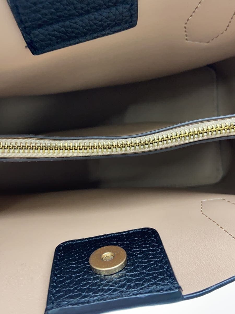 TORY BURCH Blake Logo Small Tote 2-Way Crossbody Handbag Leather BLK Solid 6