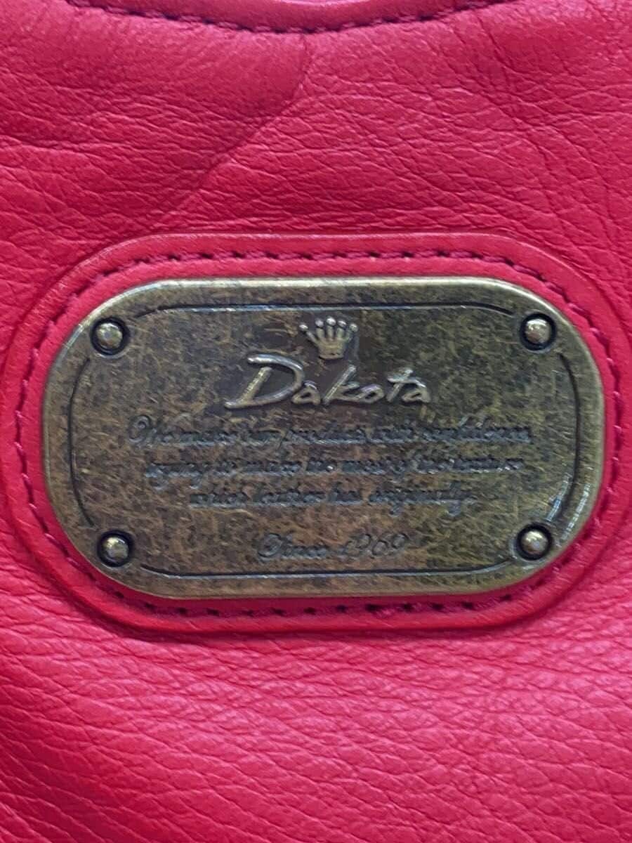 DAKOTA Tote Bag Leather RED Corner Scuff Inside Stain 5