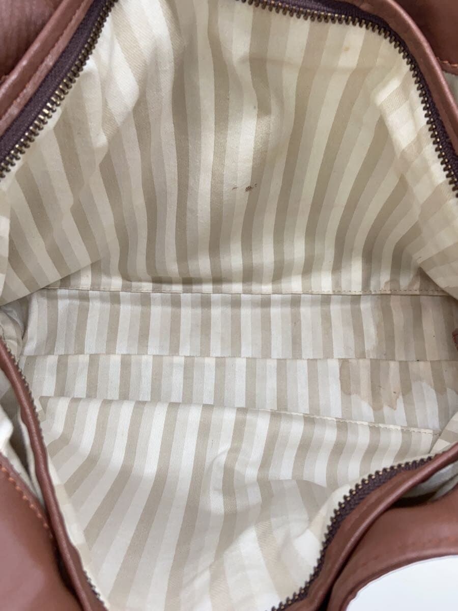 DAKOTA Tote Bag Leather BRW Corner Scuff Inside Stain 6