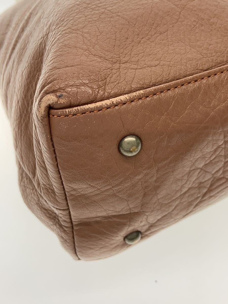 DAKOTA Tote Bag Leather BRW Corner Scuff Inside Stain 7