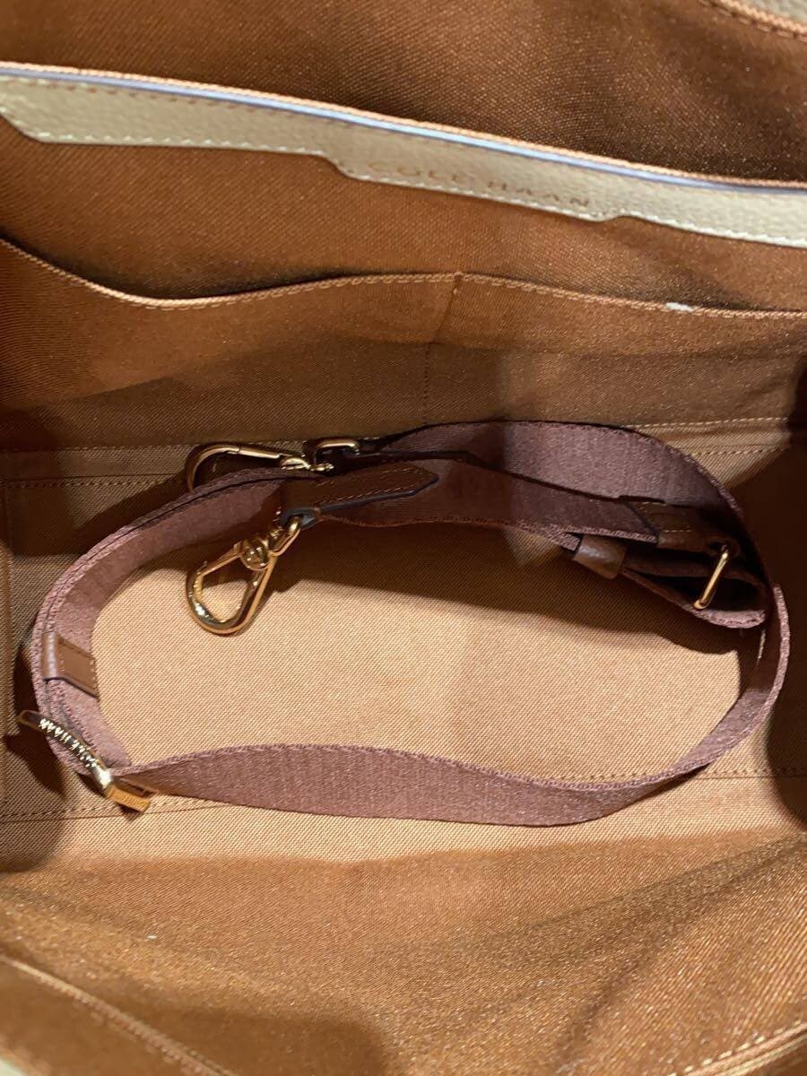 COLE HAAN Shoulder Bag Leather BRW Solid U07629 6