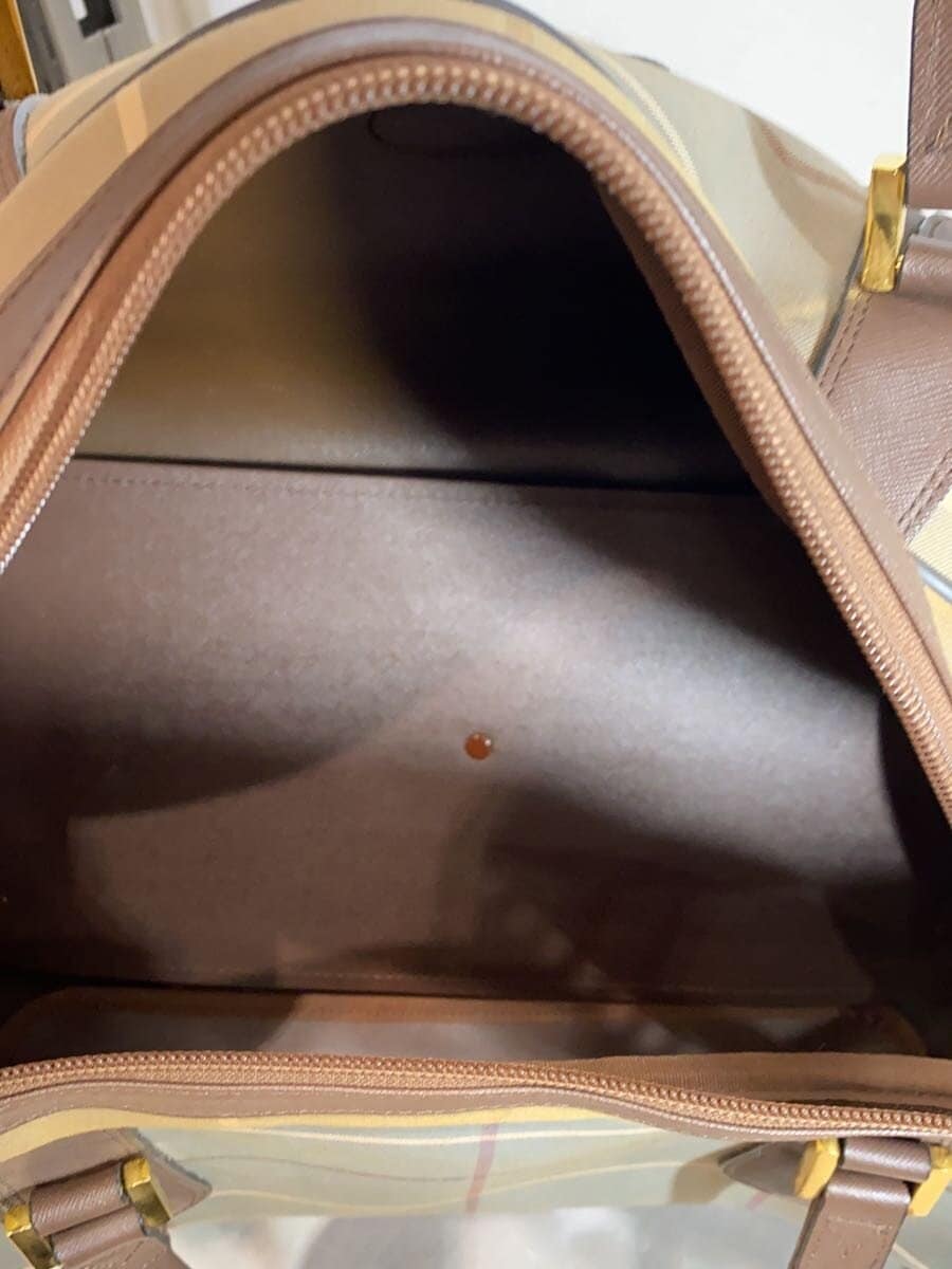 BURBERRYS Boston Bag Nylon BRW Check 6