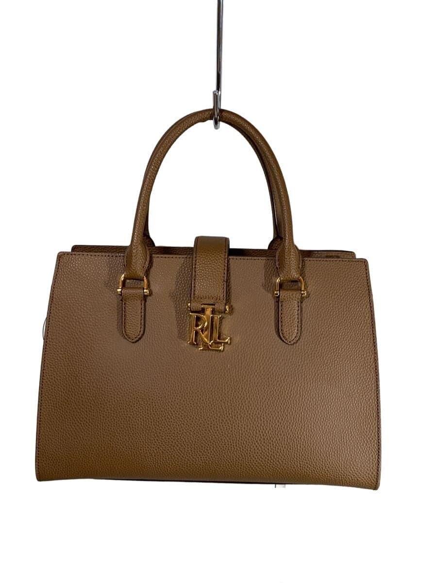 LAUREN RALPH LAUREN Carrington Brigitte Tote Shoulder Bag Leather BRW