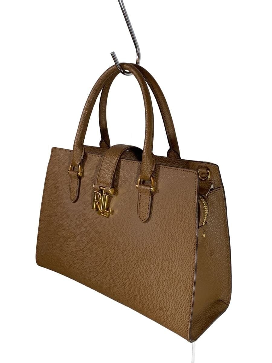 LAUREN RALPH LAUREN Carrington Brigitte Tote Shoulder Bag Leather BRW 2