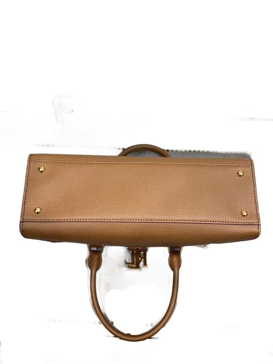 LAUREN RALPH LAUREN Carrington Brigitte Tote Shoulder Bag Leather BRW 4