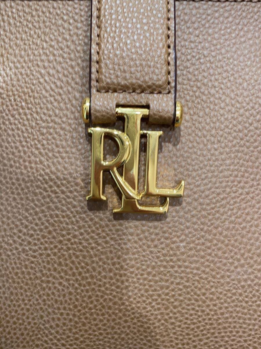 LAUREN RALPH LAUREN Carrington Brigitte Tote Shoulder Bag Leather BRW 5