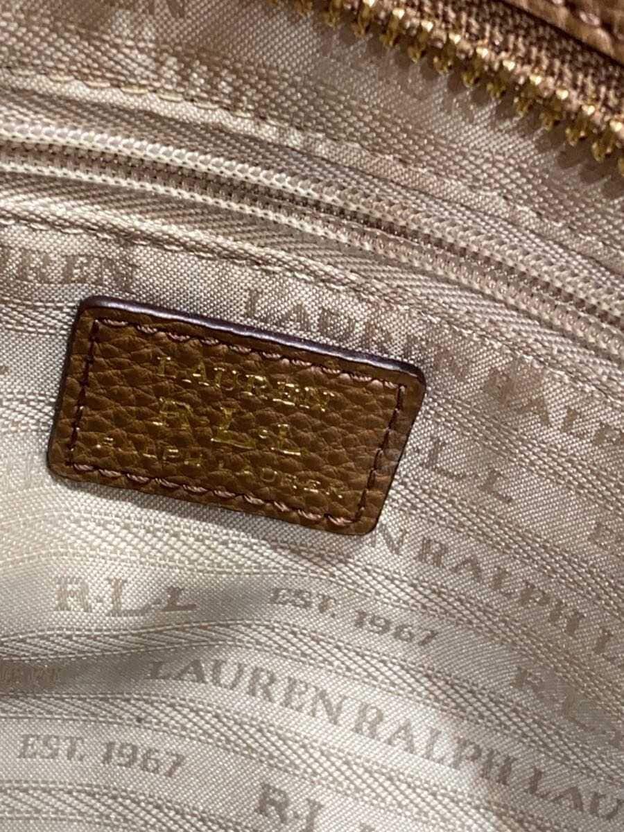 LAUREN RALPH LAUREN Carrington Brigitte Tote Shoulder Bag Leather BRW 7