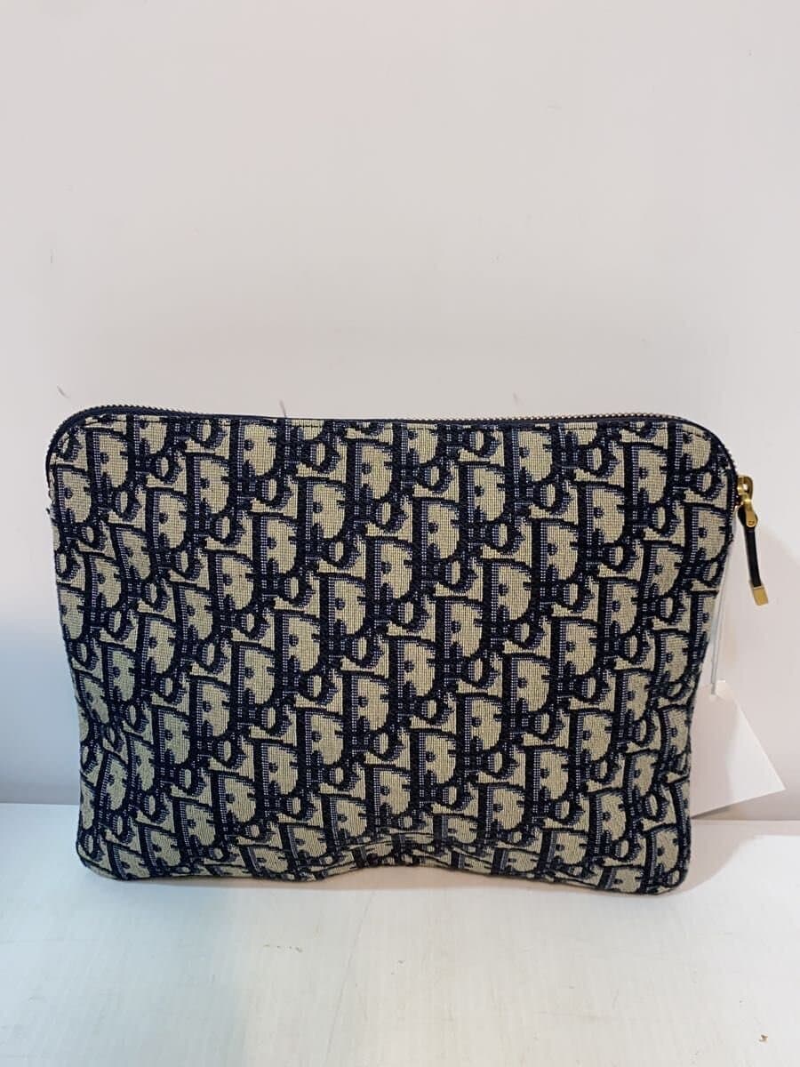 Christian Dior Oblique Pouch Canvas NVY All Over Pattern 26-MA-0199 3