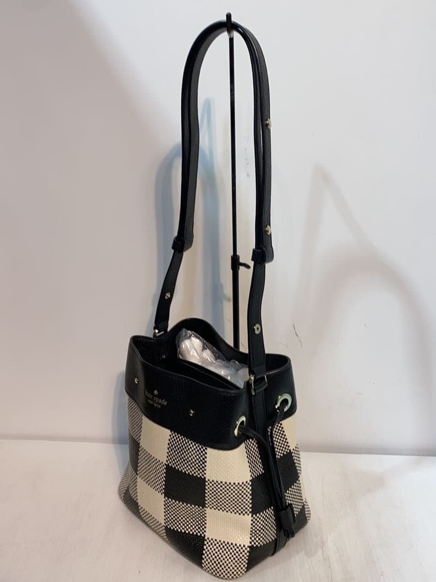 kate spade new york Marty Festive Check Bucket 2-Way Shoulder Bag BLK Check 2