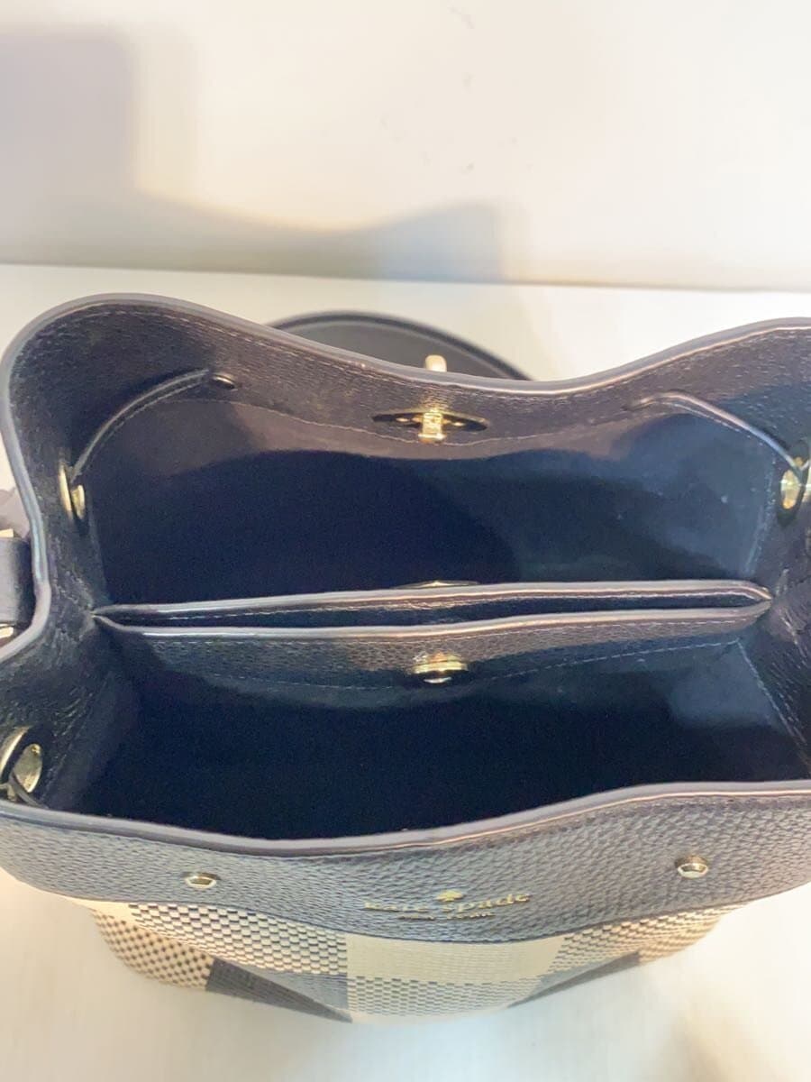 kate spade new york Marty Festive Check Bucket 2-Way Shoulder Bag BLK Check 6