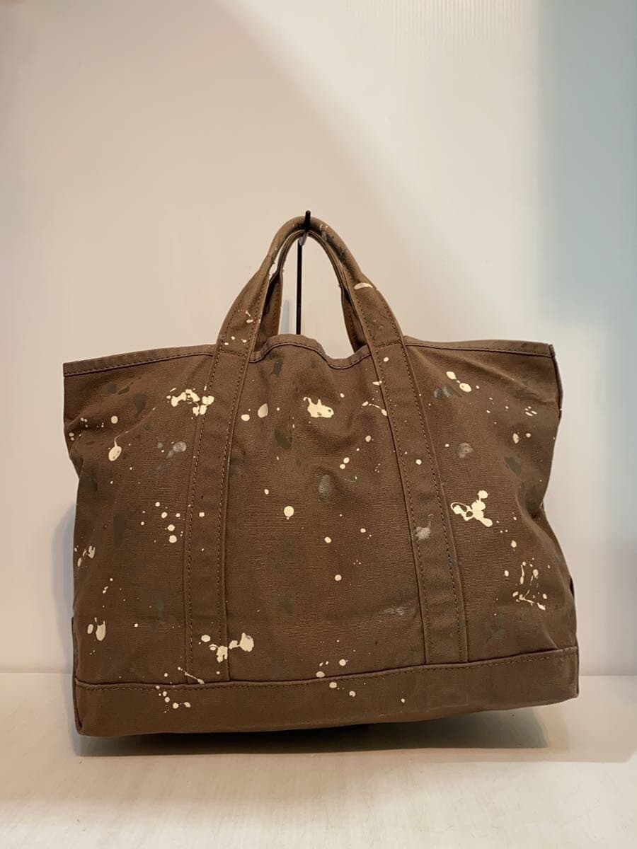 L.L.Bean Grocery Tote Bag Cotton Brown All Over Pattern 516836 3