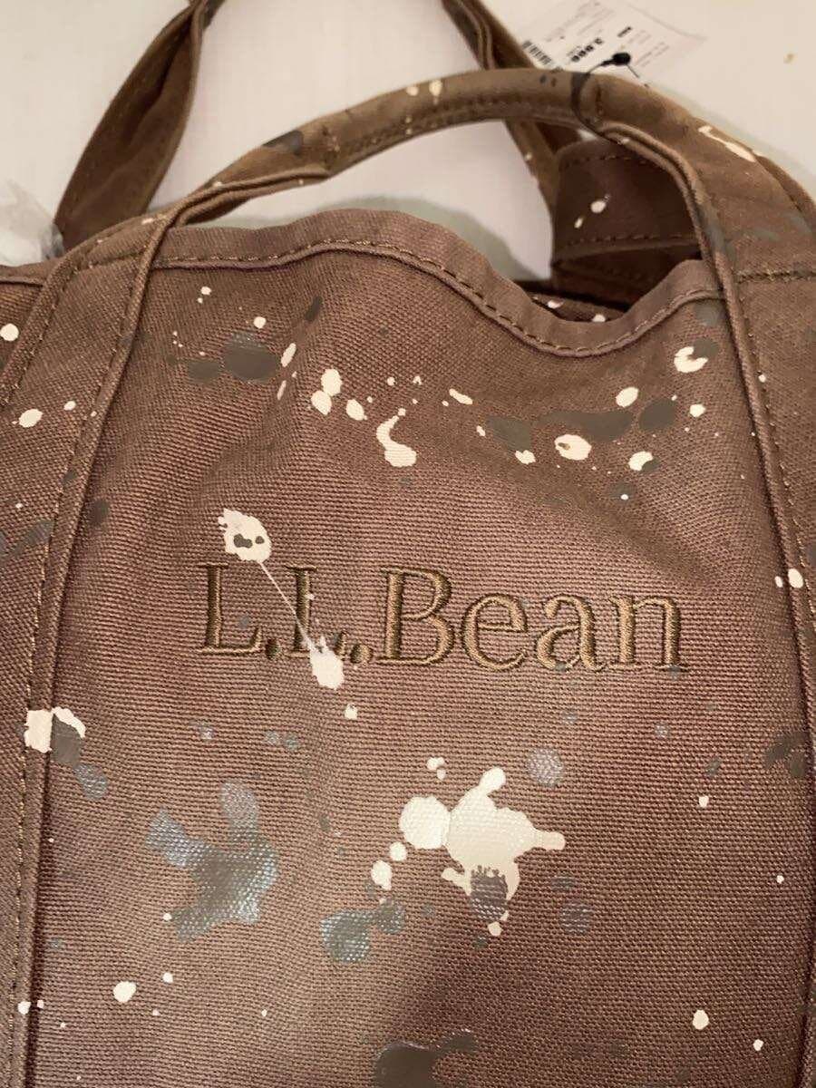 L.L.Bean Grocery Tote Bag Cotton Brown All Over Pattern 516836 5