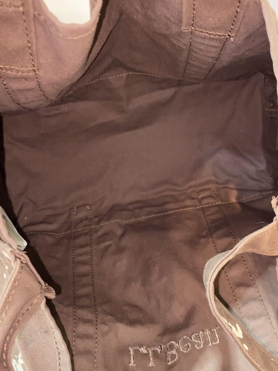 L.L.Bean Grocery Tote Bag Cotton Brown All Over Pattern 516836 6