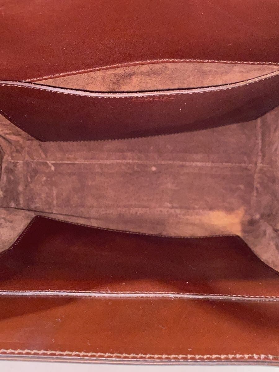 HIROFU Trapezoid Tote Bag Leather Brown 6