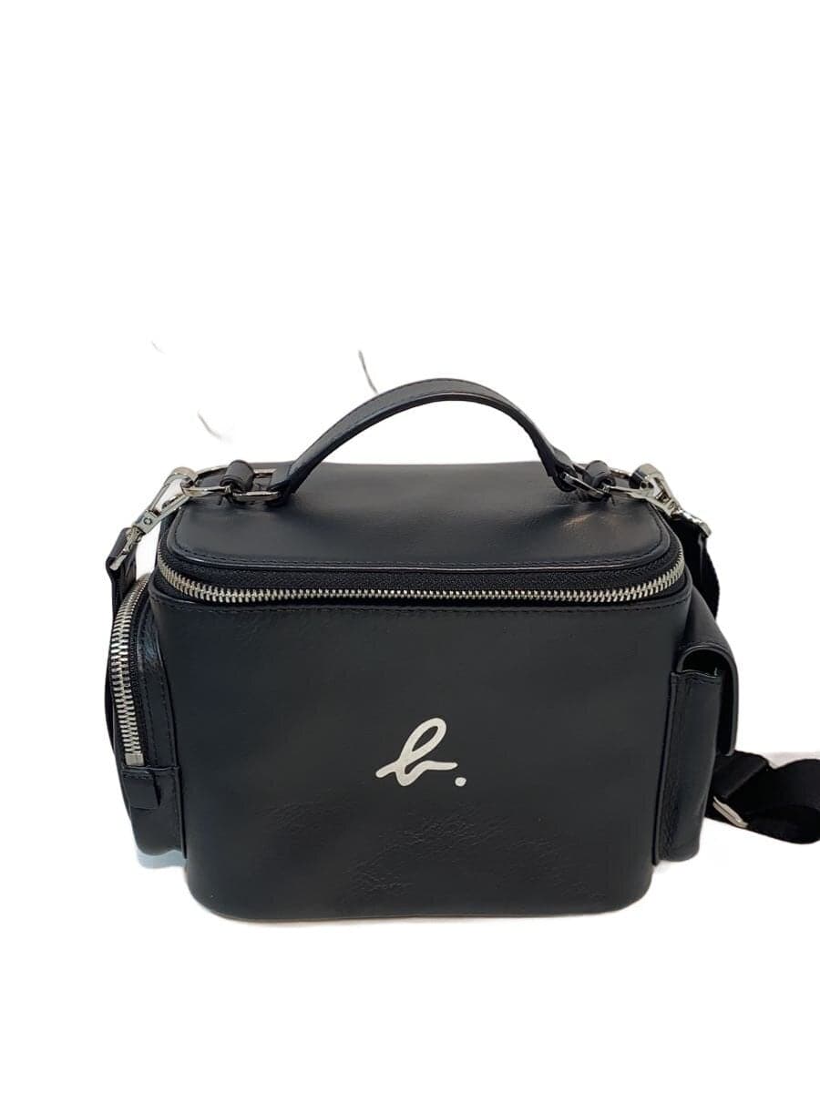 agnes b.VA Ni TY 2-Way Shoulder Bag Cowhide BLK UAS03-01