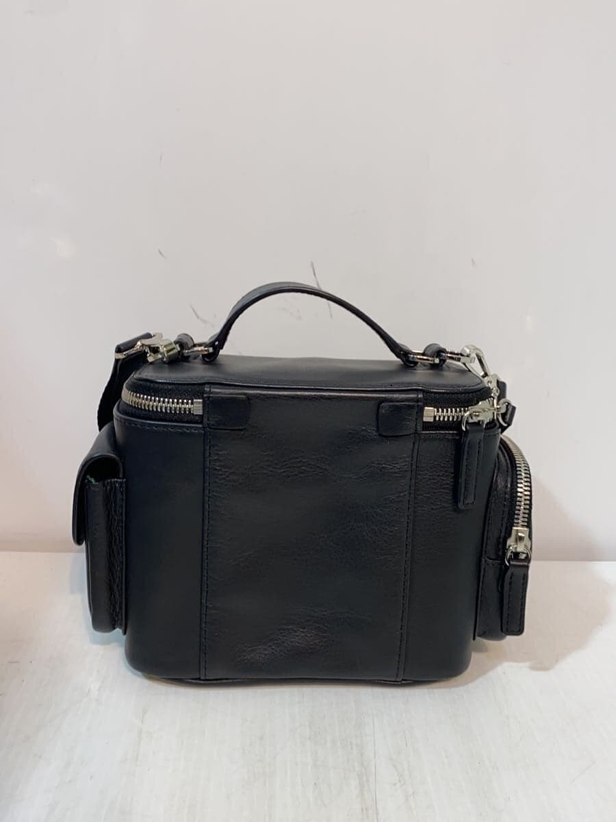 agnes b.VA Ni TY 2-Way Shoulder Bag Cowhide BLK UAS03-01 3