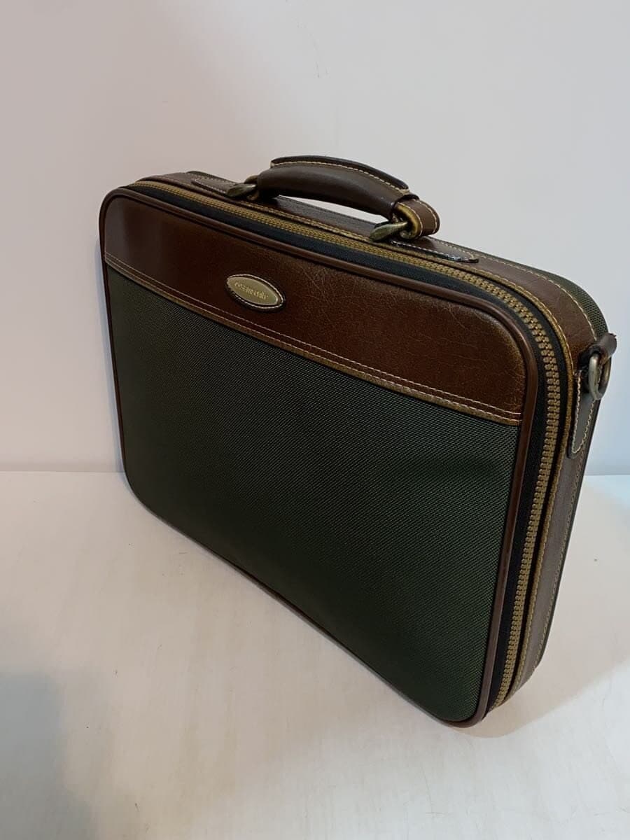 SAMSONITE Strap Metal Briefcase Canvas GRN 2