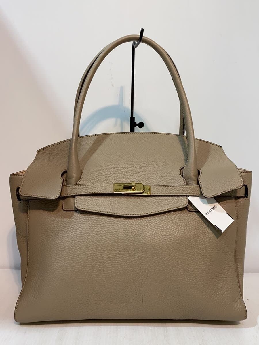 COCOCELUX GOLD Hercules GOLD Shrink Belt Design 2WAY Handbag -- BEG