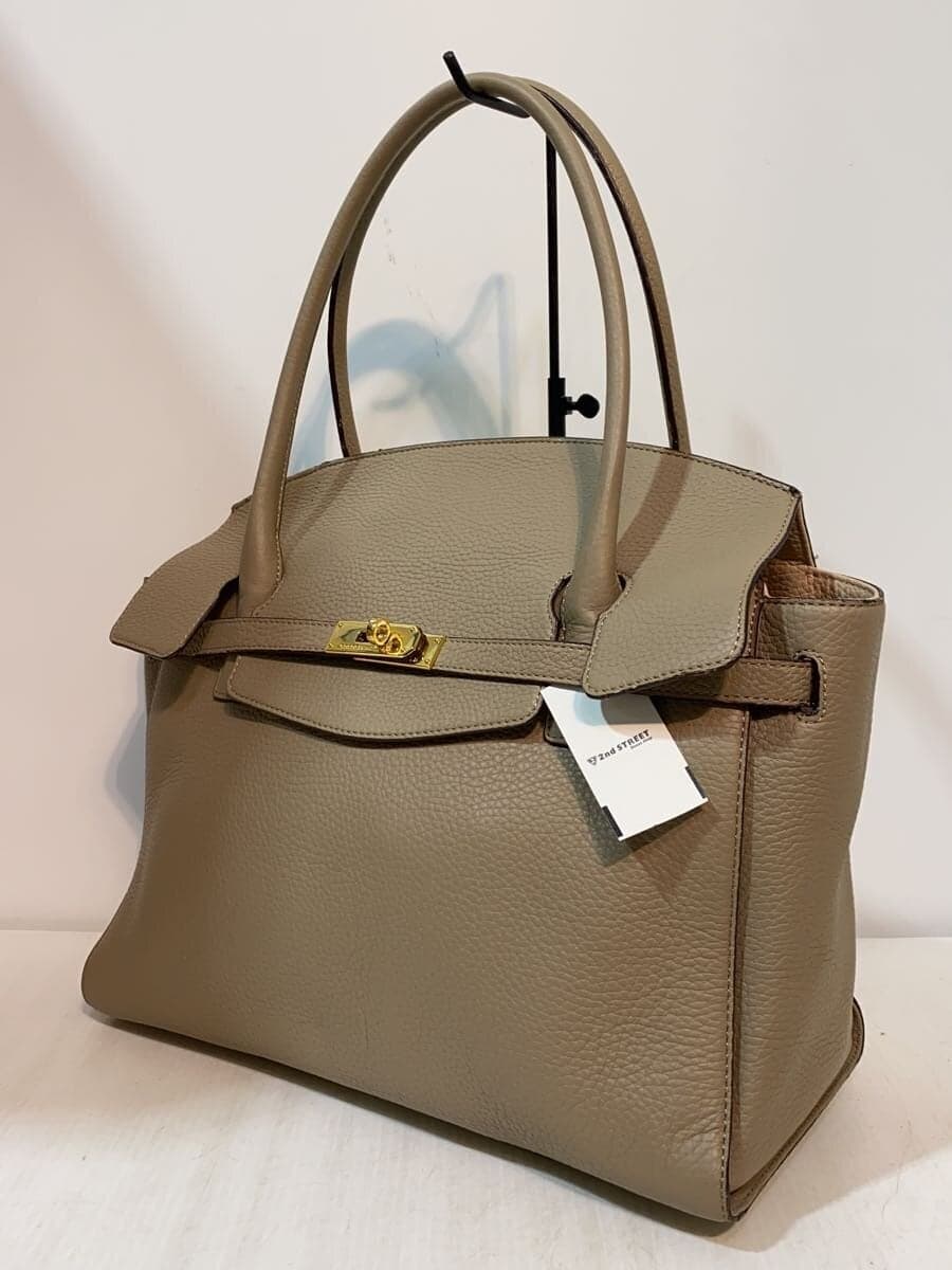 COCOCELUX GOLD Hercules GOLD Shrink Belt Design 2WAY Handbag -- BEG 2