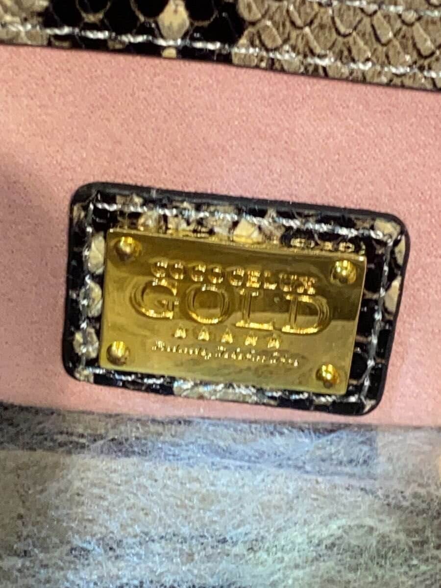 COCOCELUX GOLD Hercules GOLD Shrink Belt Design 2WAY Handbag -- BEG 5