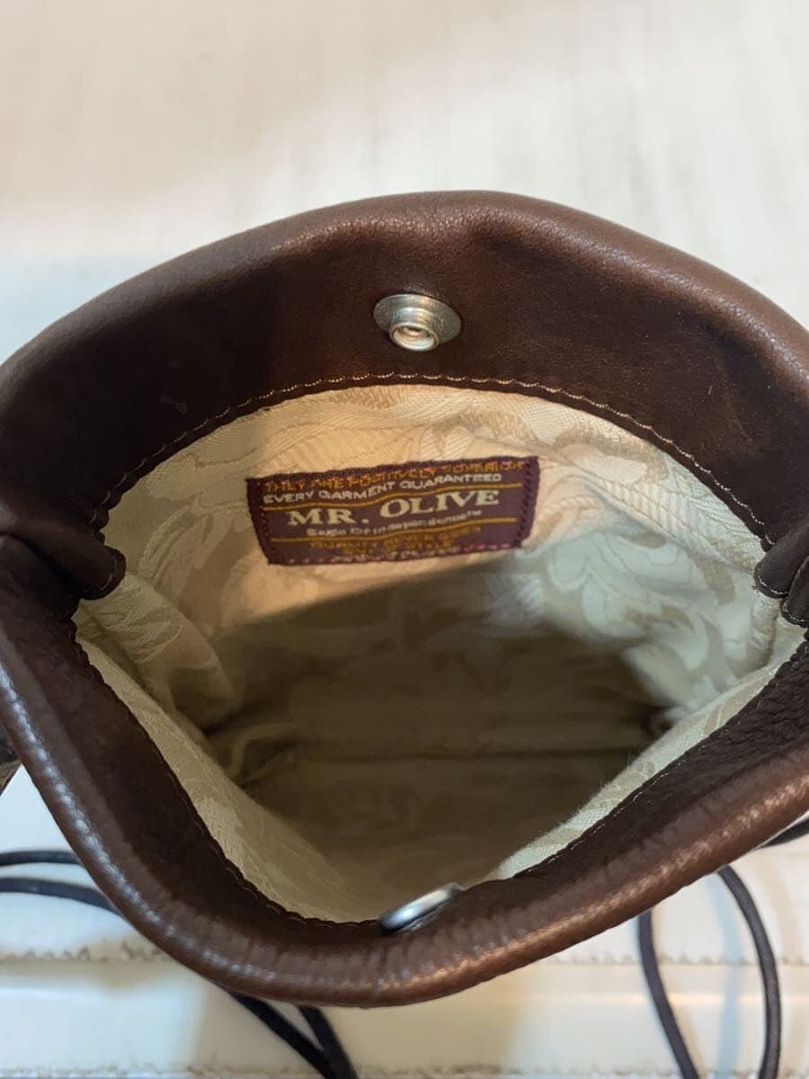 MR.OLIVE Sling Bag Shrink-Wrapped Shoulder Bag Leather BRW 5