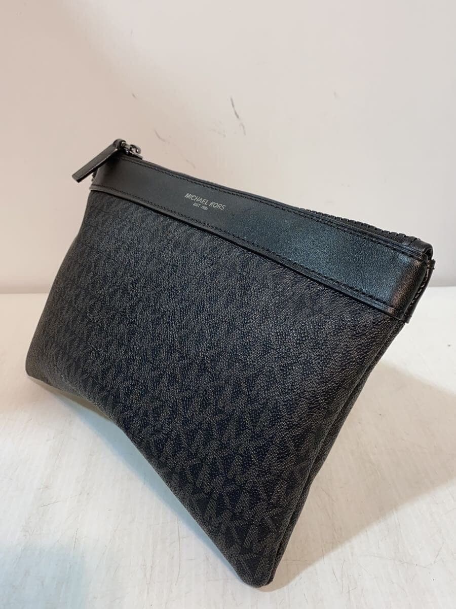 MICHAEL KORS Logo Travel Pouch Second Bag Canvas Black All-Over Print 33F9LACU2B 2
