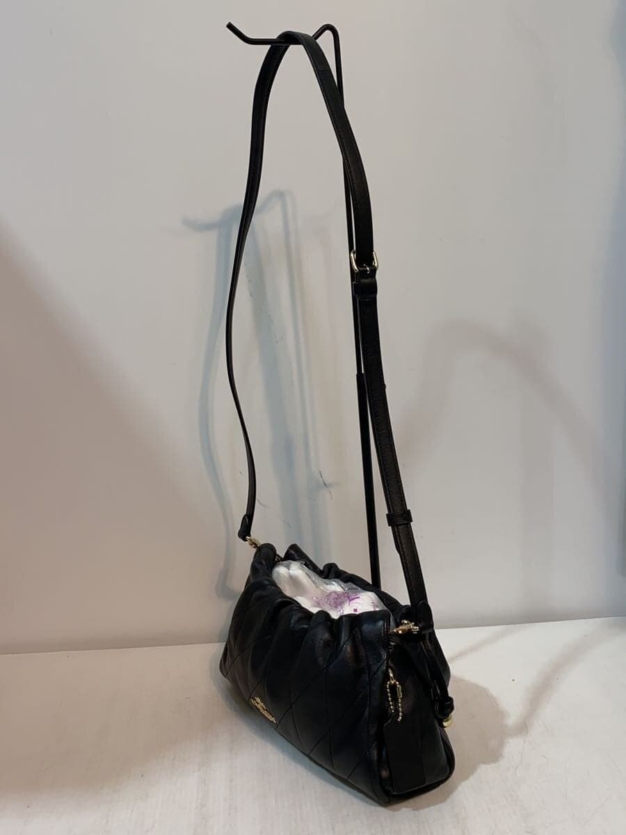 COACH Faye Quilted Shoulder Bag Leather BLK CCZ54 2
