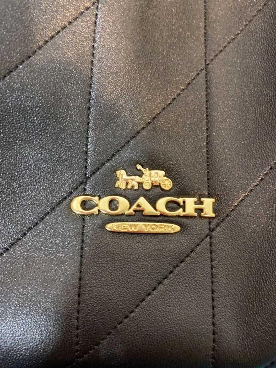 COACH Faye Quilted Shoulder Bag Leather BLK CCZ54 5