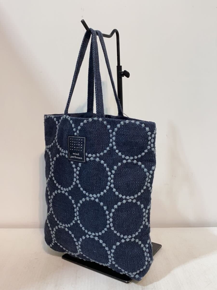 mina perhonentambourine toast bag toast bag tote bag -- NVY all-over pattern 2