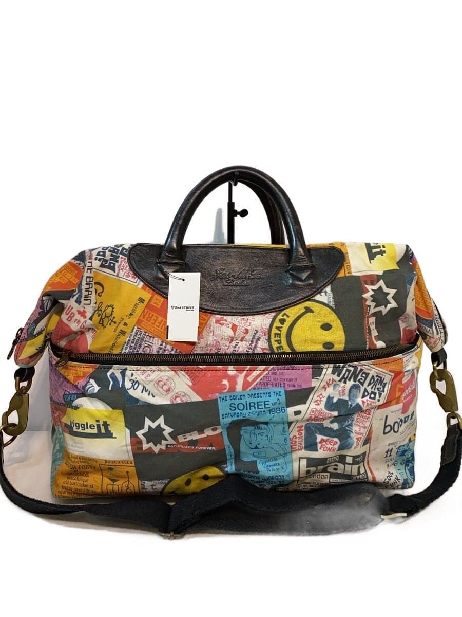 Jas-M.B. × museum neuS WINGS TRAVELLER Boston bag canvas multicolor all-over