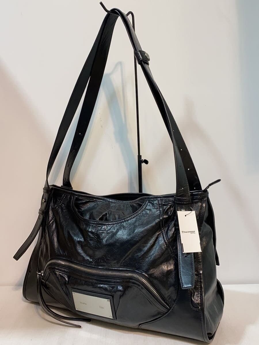 Matin Kim TWO-WAY STRAP SQUARE BAG Faux Leather Black MK2500BG043V 2