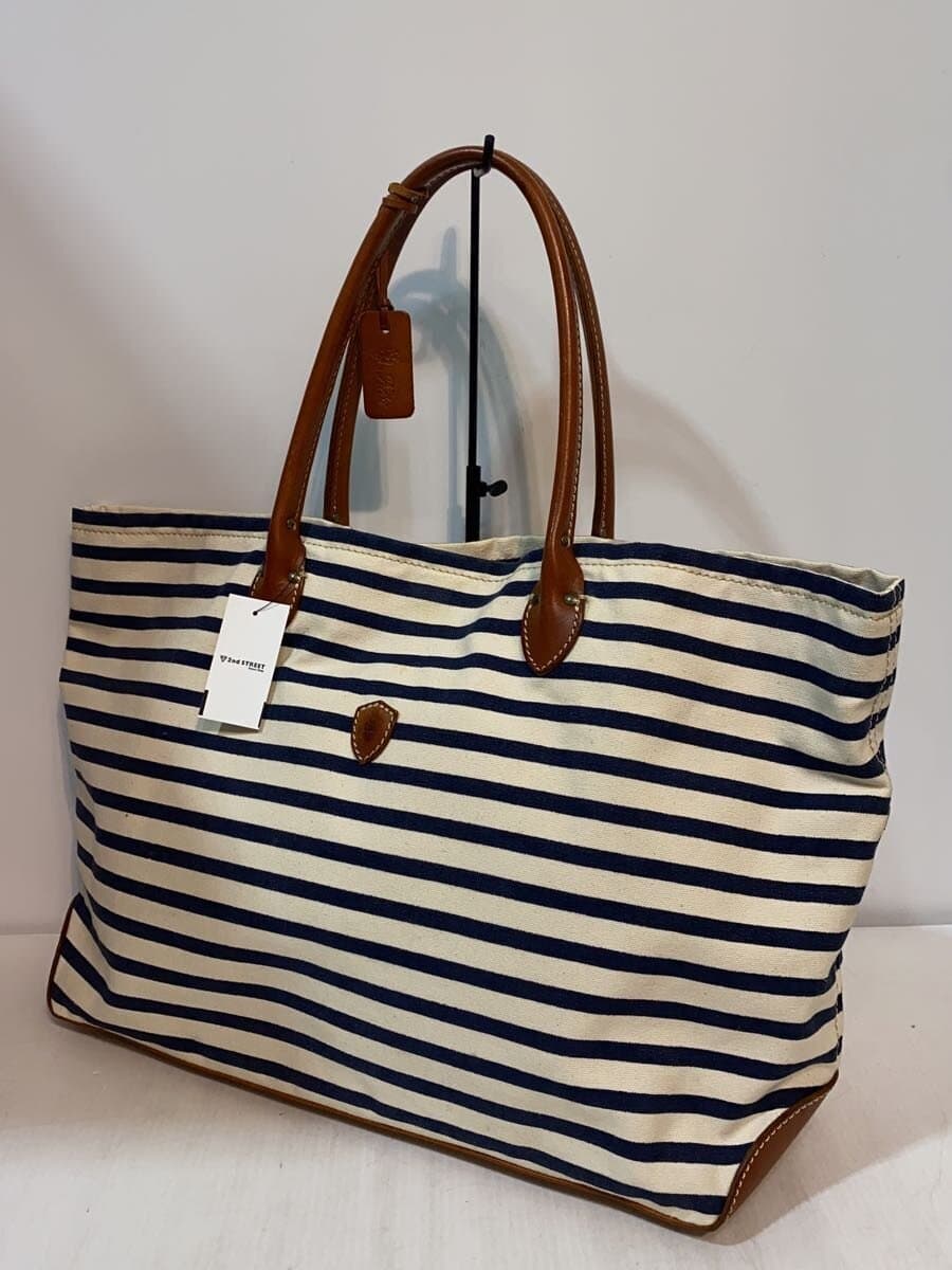 Felisi Tote Bag Canvas Navy Navy Stripes 11-20 2