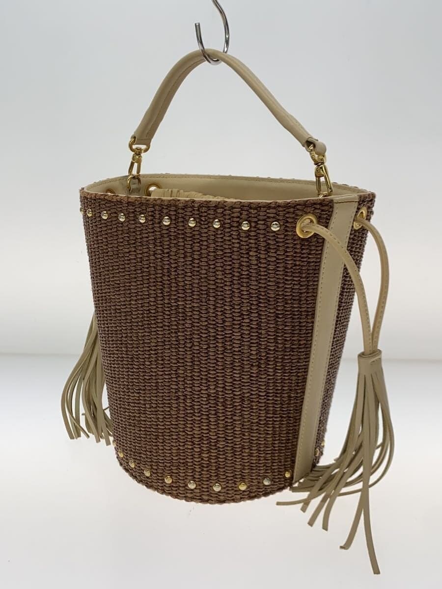CHRISTIAN VILLA Basket Handbag -- BRW Plain 2