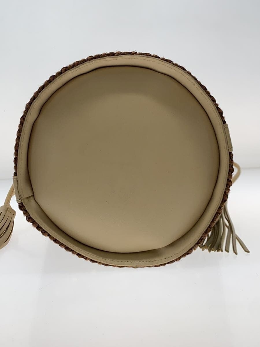 CHRISTIAN VILLA Basket Handbag -- BRW Plain 4